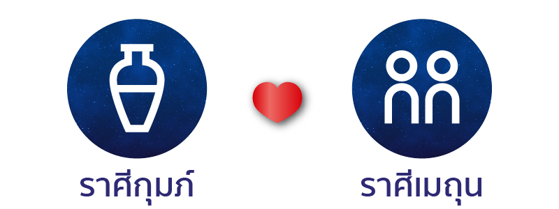 ดวงเนื้อคู่ ดวงสมพงษ์ ราศีกุมภ์คู่กับราศีเมถุน